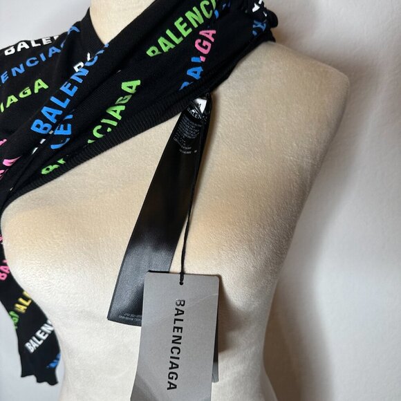 BALENCIAGA - All Over Logo Cotton Sweater - Picture 7 of 12